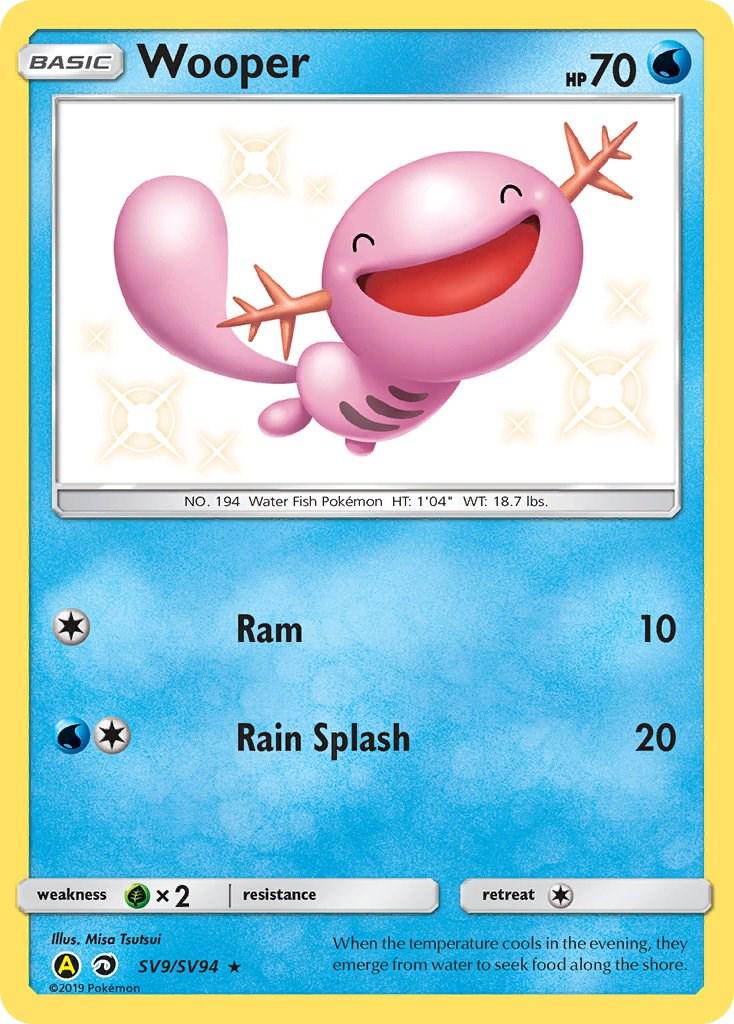 Hidden Fates Wooper Pokémon card